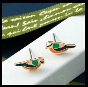 Colorful Bird Stud Earrings